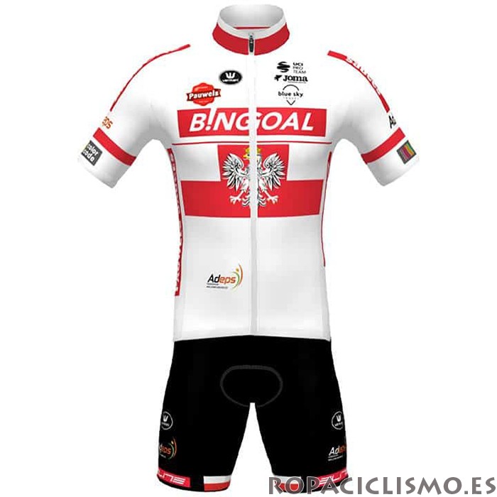 2021 Maillot Wallonie Bruxelles Tirantes Mangas Cortas Blanco